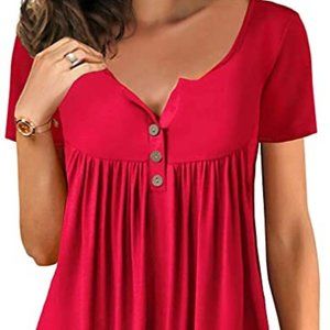 Red Shirt Women Size Medium NWOT New